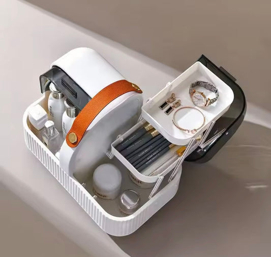 Large Capacity Cosmetic and Jewellery Organizer with Lid