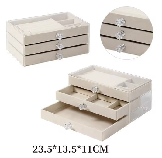 3-Layer Transparent Jewelry Box