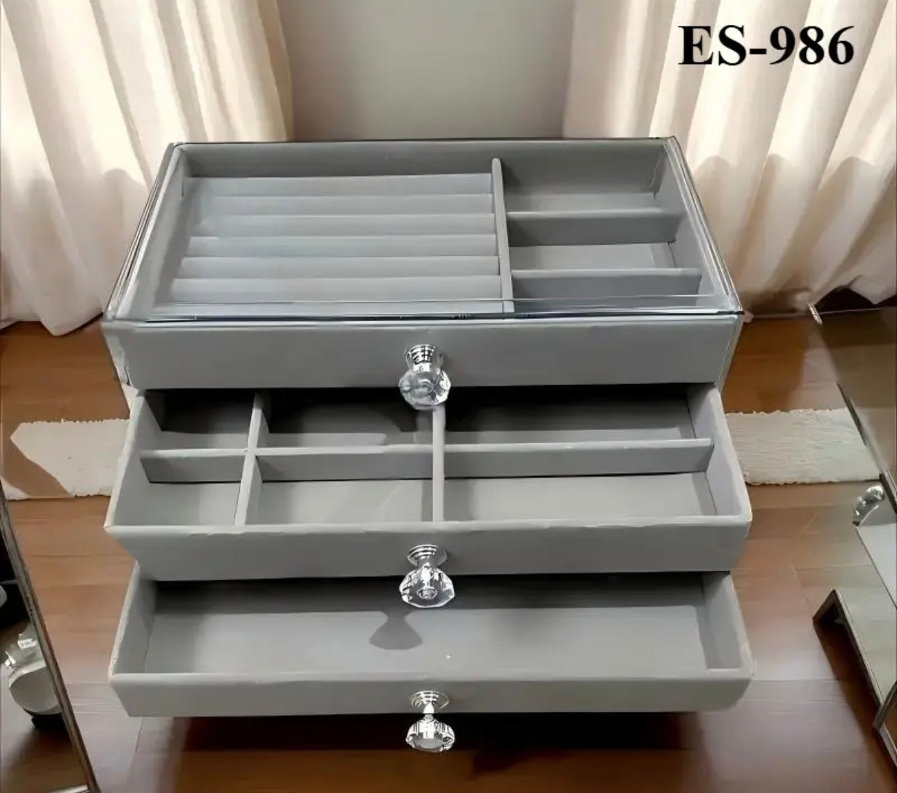 3-Layer Transparent Jewelry Box