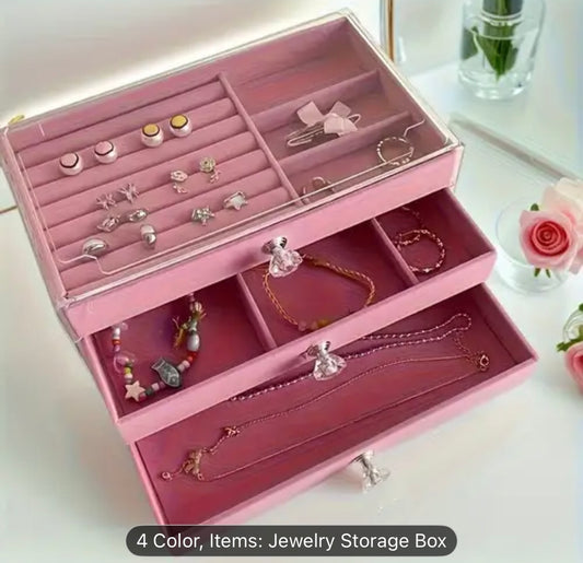 3-Layer Transparent Jewelry Box