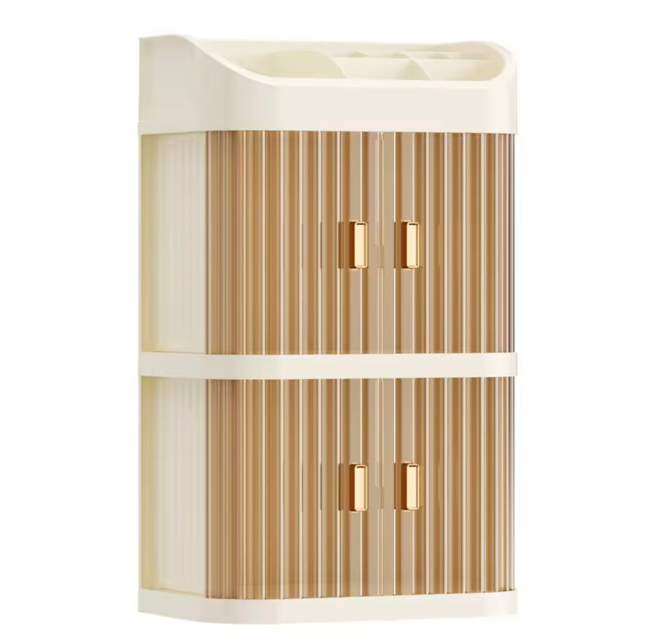Three-tier Cosmetic Organizer with Transparent Doors