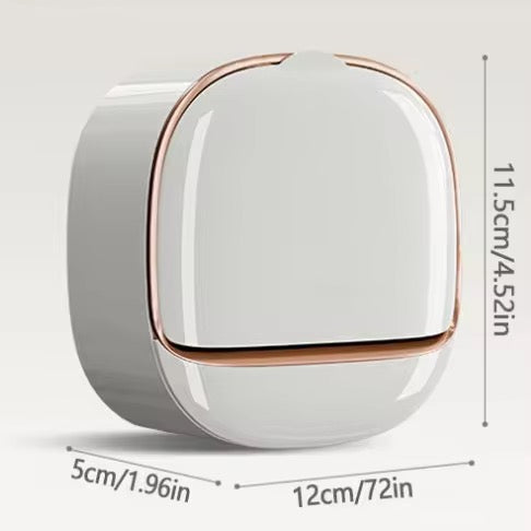 Wall-Mounted Self-Draining Soap Holder | Waterproof Soap Storage Box with Dust Cover