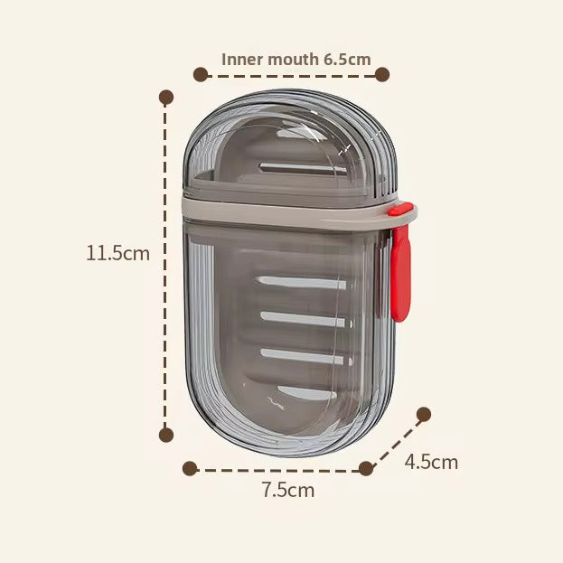 Portable Travel Soap Holder with Drain Tray | Leakproof Soap Storage Case for Home & Travel