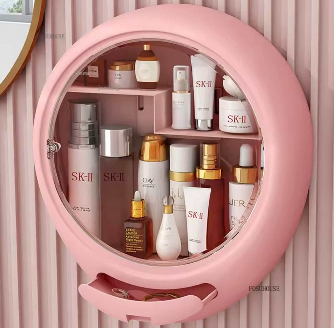 Wall Hanging Makeup Storage Box Drawer-type Bathroom Makeup Organizer