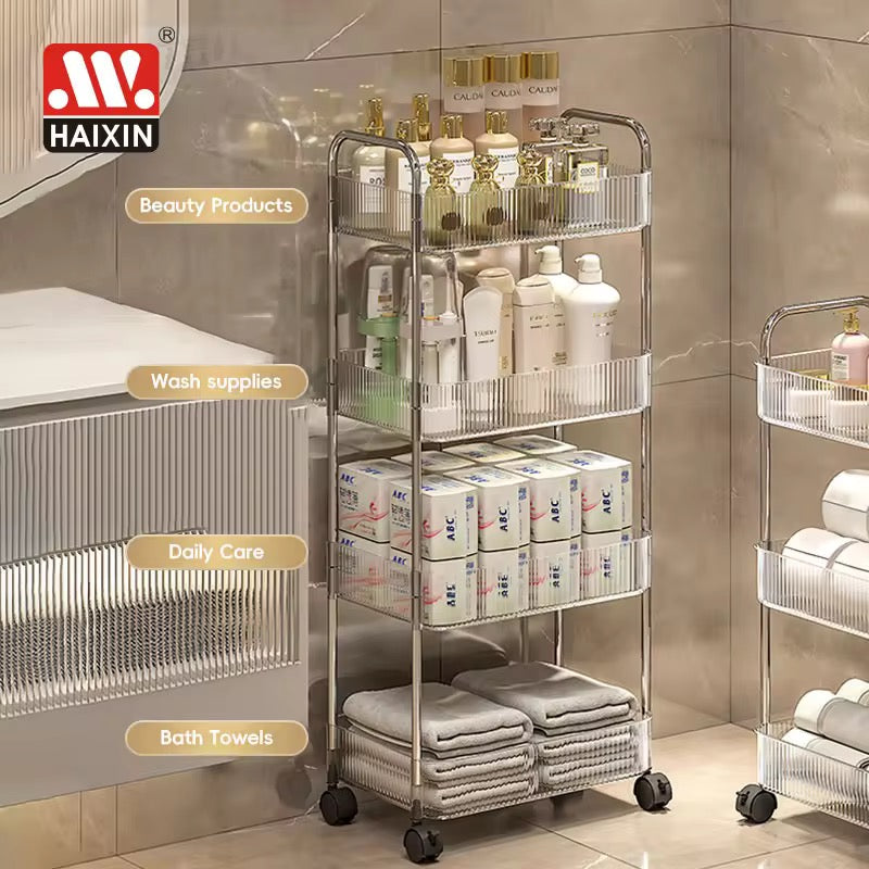 3-Tier & 4-Tier Multipurpose Rolling Storage Rack