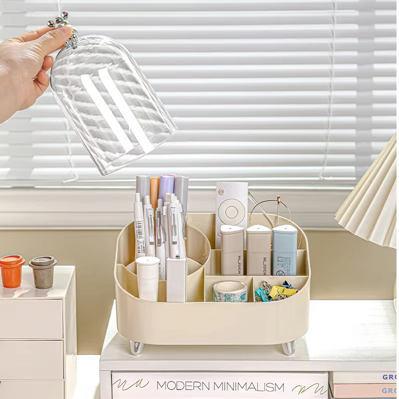 Elegant Multi-Compartment Makeup Organizer