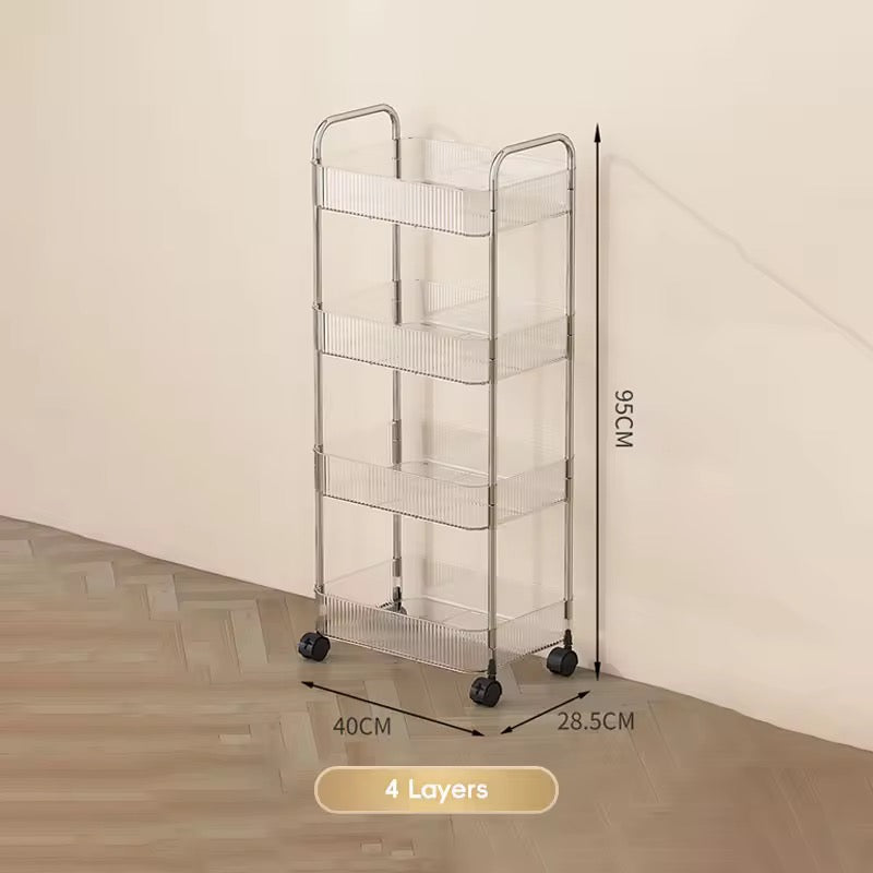 3-Tier & 4-Tier Multipurpose Rolling Storage Rack