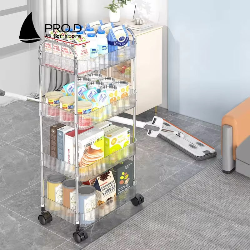 3-Tier & 4-Tier Multipurpose Rolling Storage Rack
