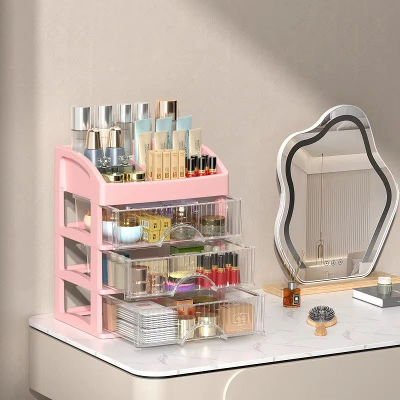 4-Layer Makeup & Skincare Organizer with Transparent Drawers