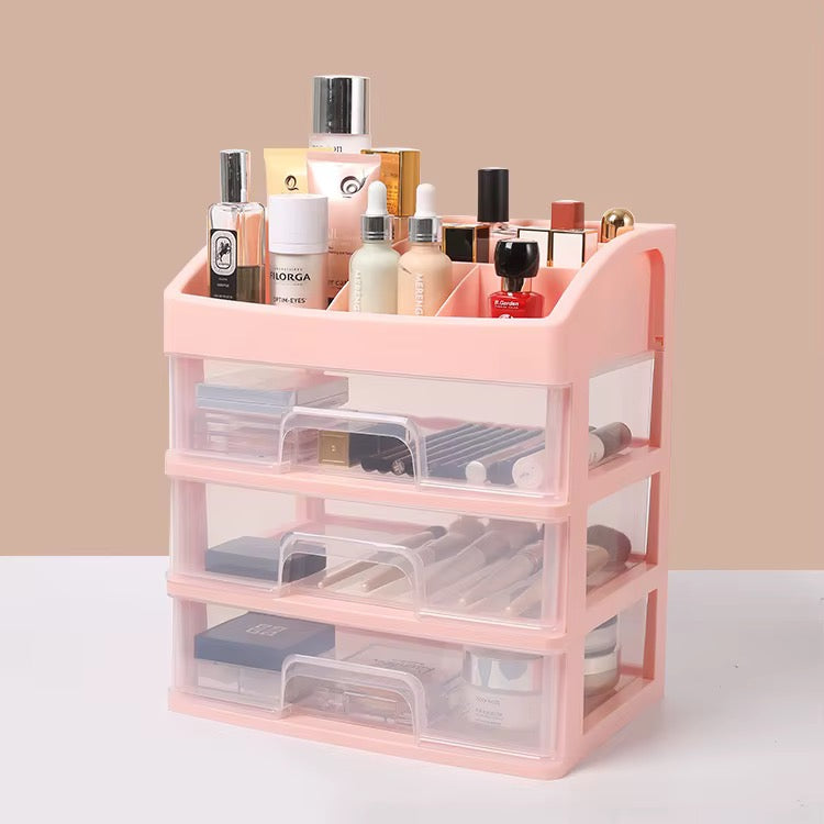 4-Layer Makeup & Skincare Organizer with Transparent Drawers