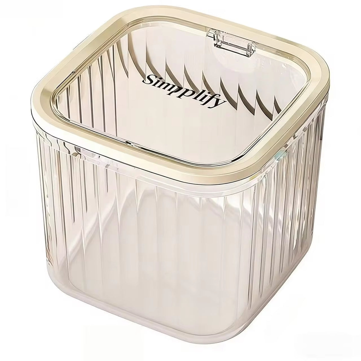 Transparent Hair Accessories Storage Box with Flip-Top Lid