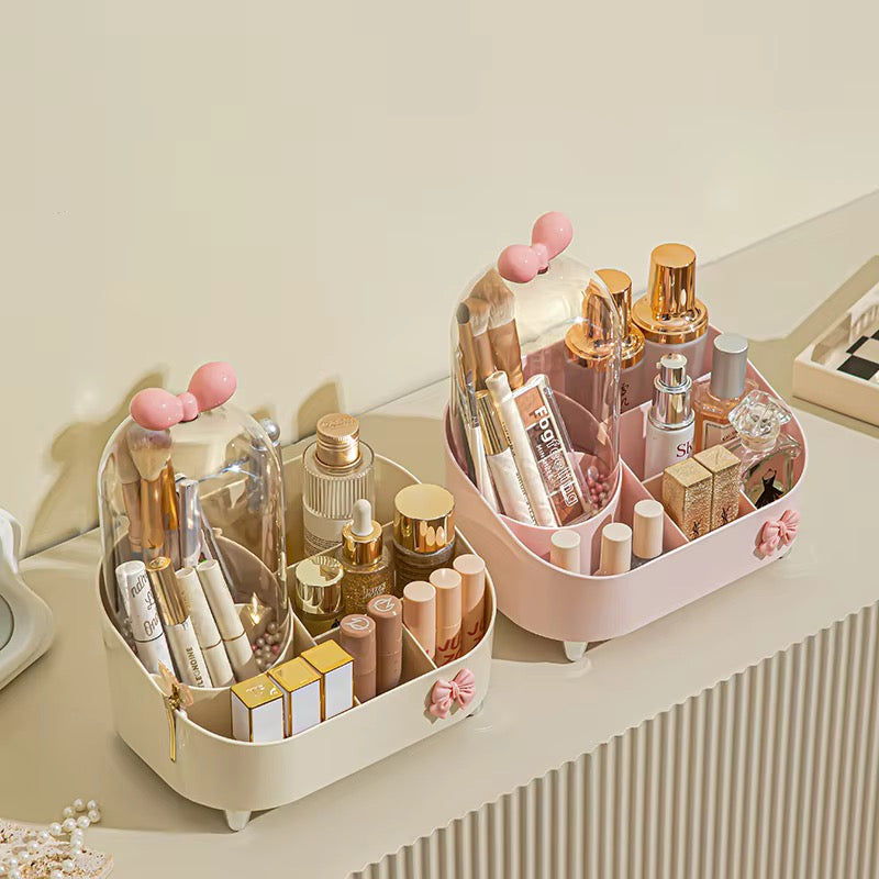Elegant Multi-Compartment Makeup Organizer
