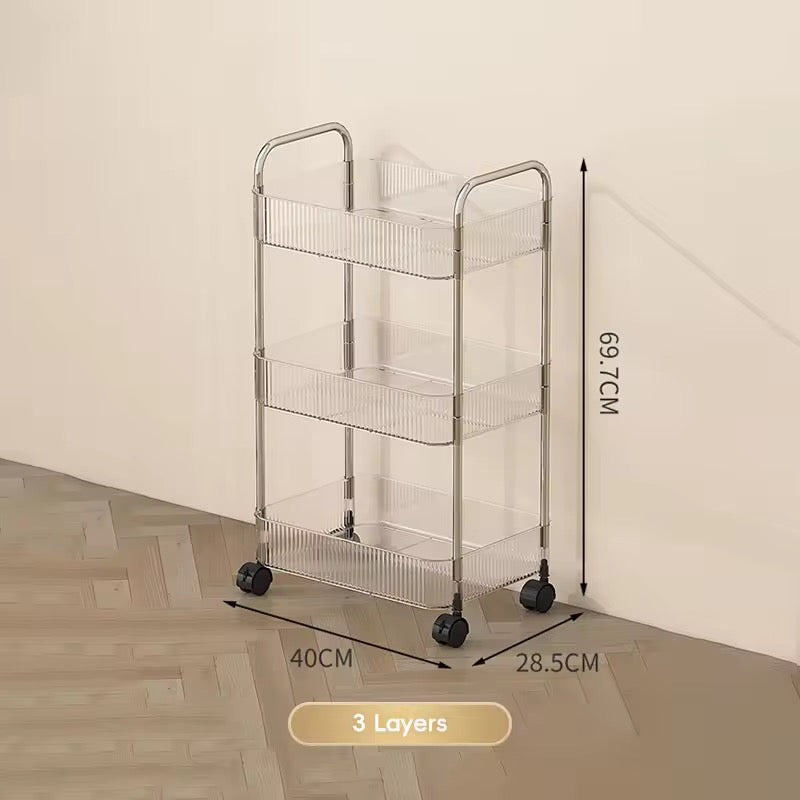 3-Tier & 4-Tier Multipurpose Rolling Storage Rack