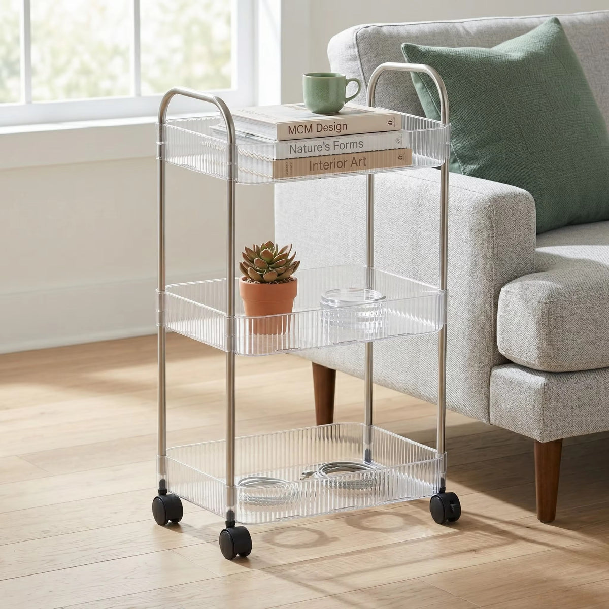 3-Tier & 4-Tier Multipurpose Rolling Storage Rack