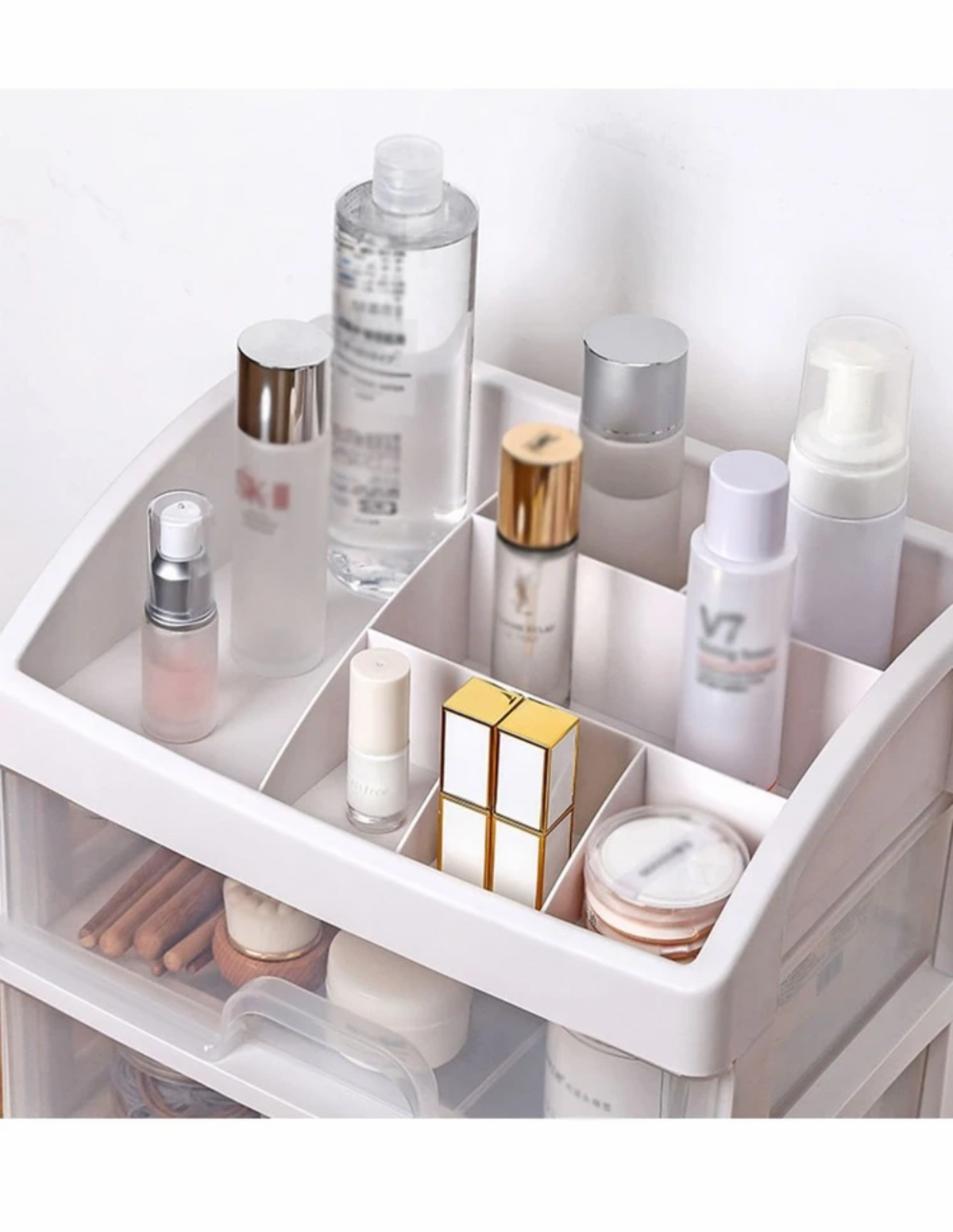 4-Layer Makeup & Skincare Organizer with Transparent Drawers