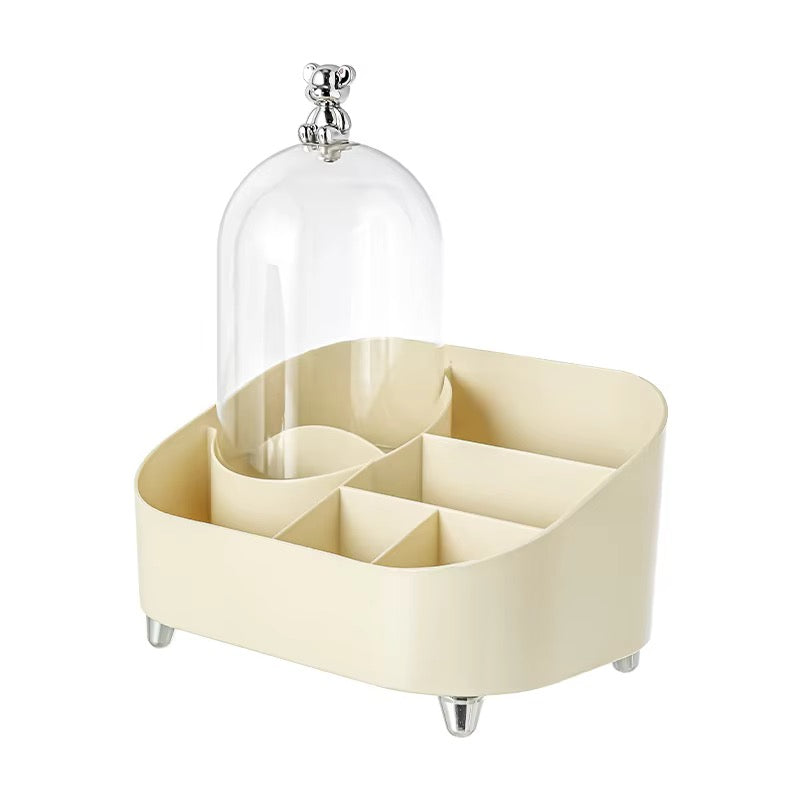 Elegant Multi-Compartment Makeup Organizer