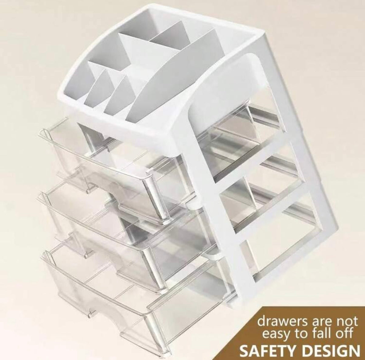 4-Layer Makeup & Skincare Organizer with Transparent Drawers
