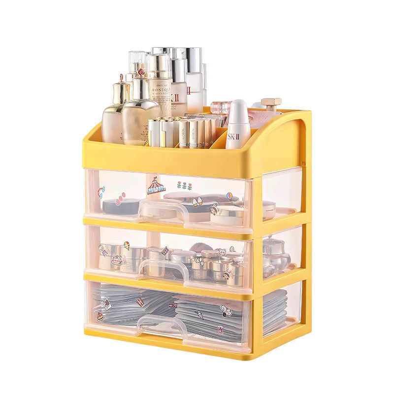 4-Layer Makeup & Skincare Organizer with Transparent Drawers