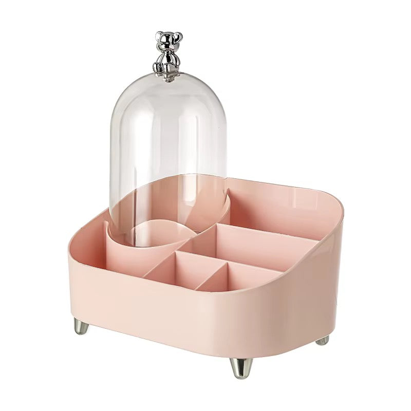 Elegant Multi-Compartment Makeup Organizer