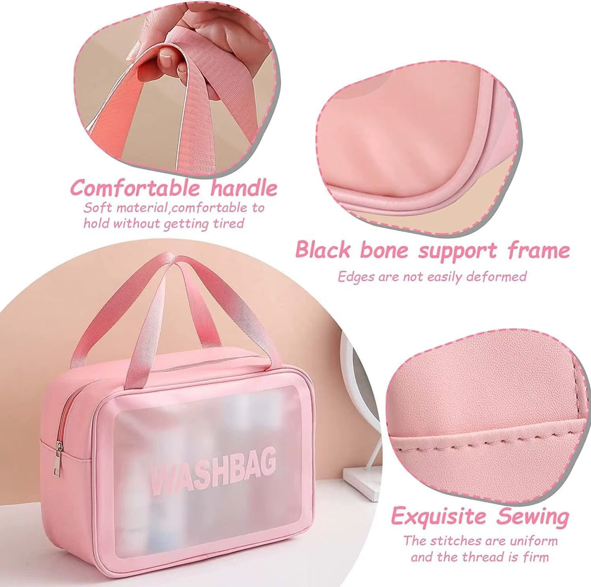 Travel Cosmetic Organizer Bag – Spacious Travel Makeup Bag