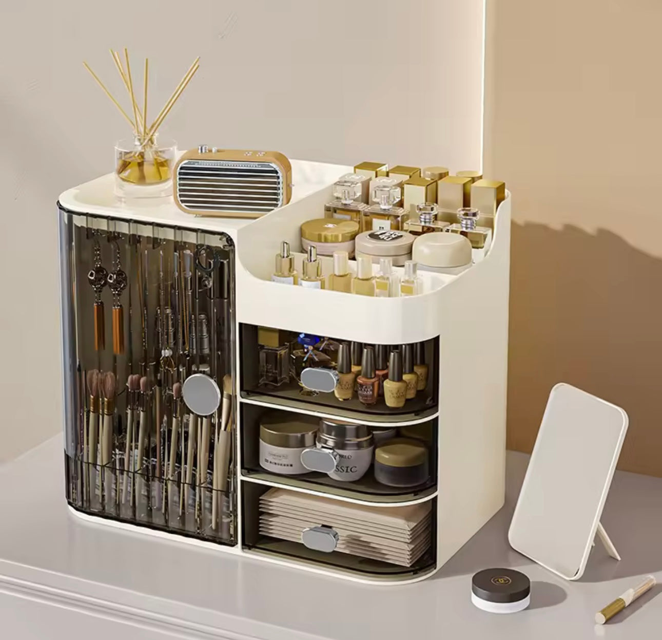 Multi-Layer Cosmetics Organizer Box