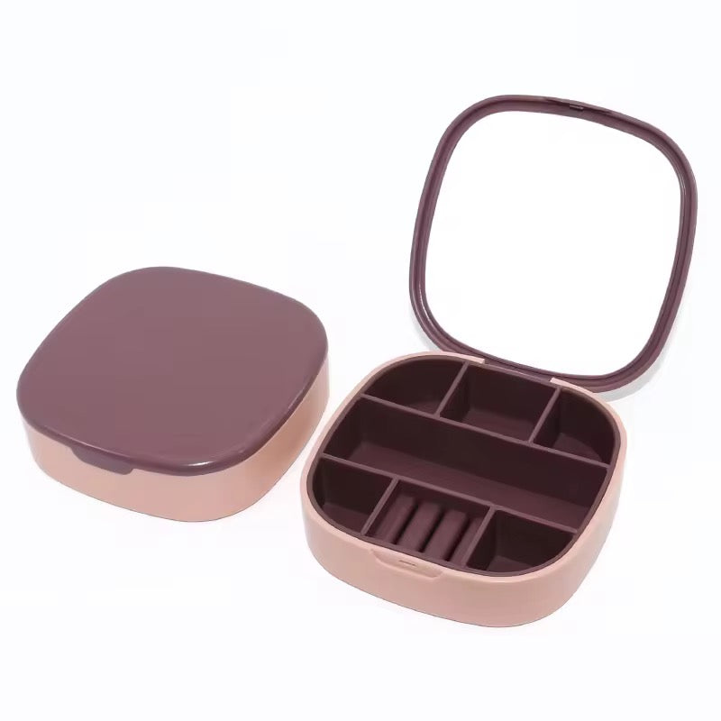 Mini Travel Jewellery Organizer with Mirror