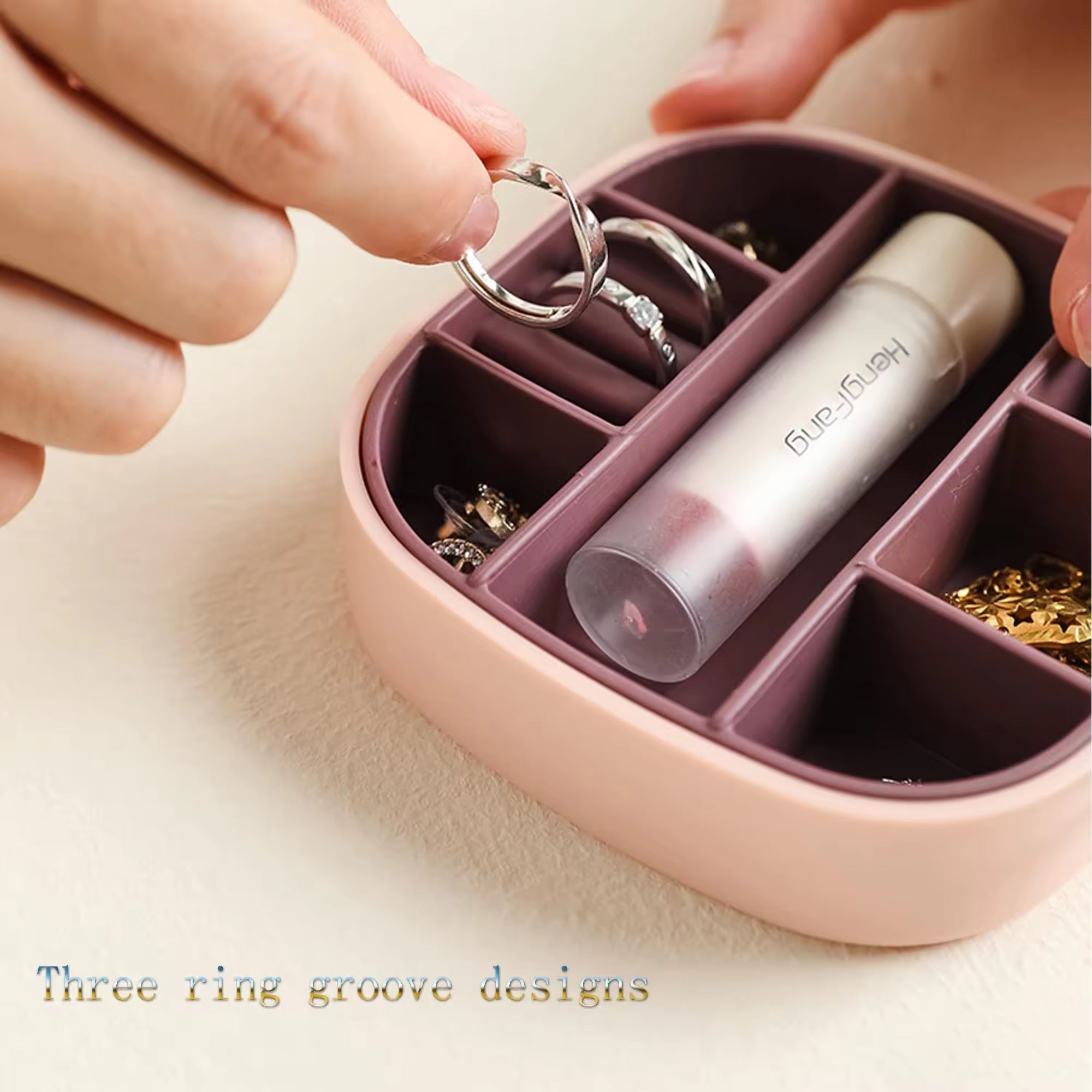 Mini Travel Jewellery Organizer with Mirror