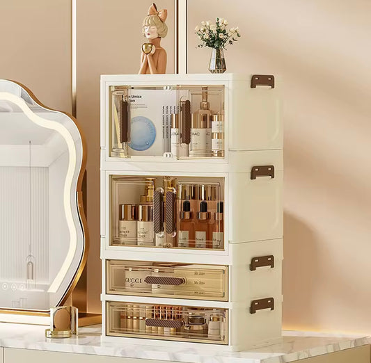 4- Tier Large Capacity Cosmetic Organizer,Makeup Storage Box