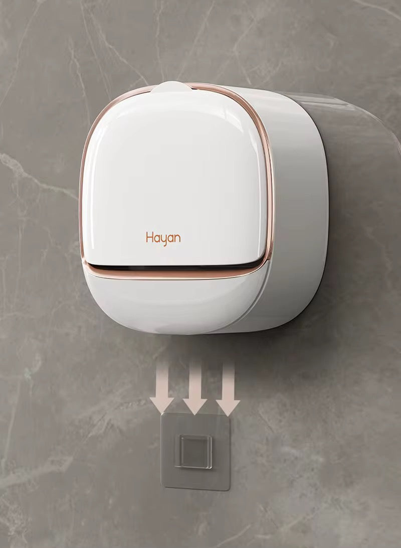 Wall-Mounted Self-Draining Soap Holder | Waterproof Soap Storage Box with Dust Cover