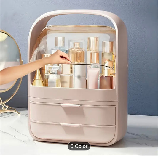 Large Capacity Makeup Organizer Storage Box with Drawers
