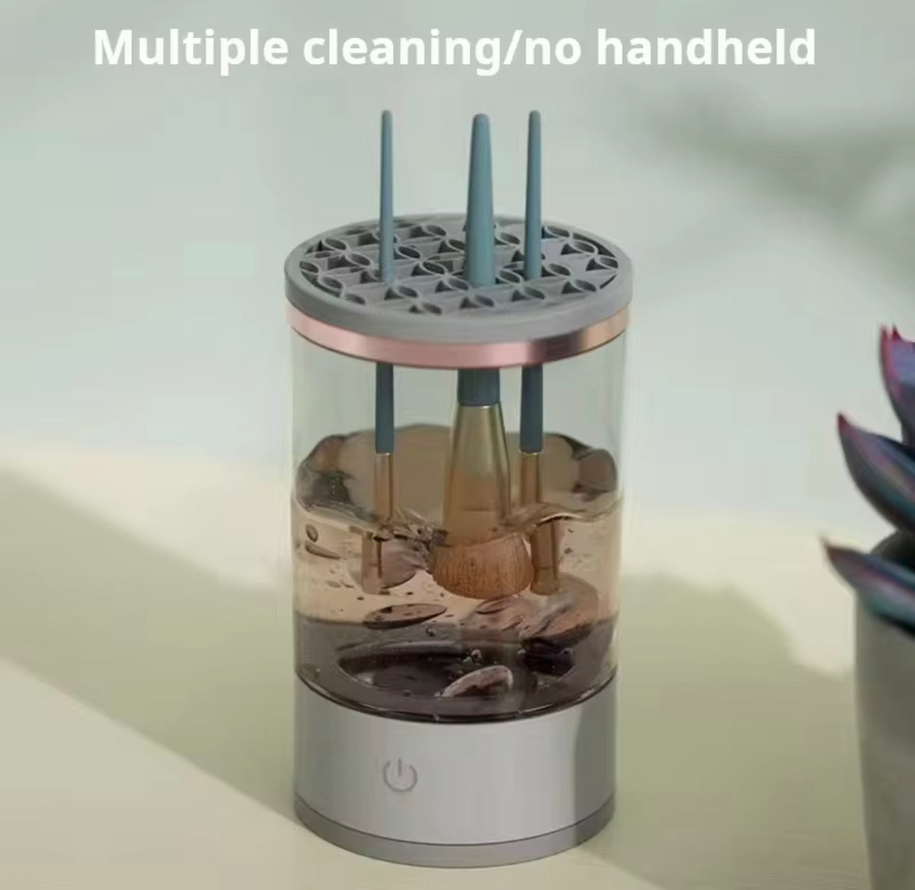 USB-Powered Electric Makeup Brush Cleaner with Multi-Brush Cleaning System