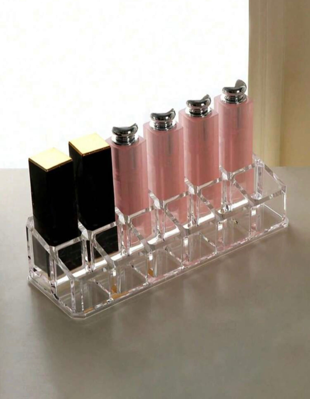 12-Grid Acrylic Lipstick Organizer