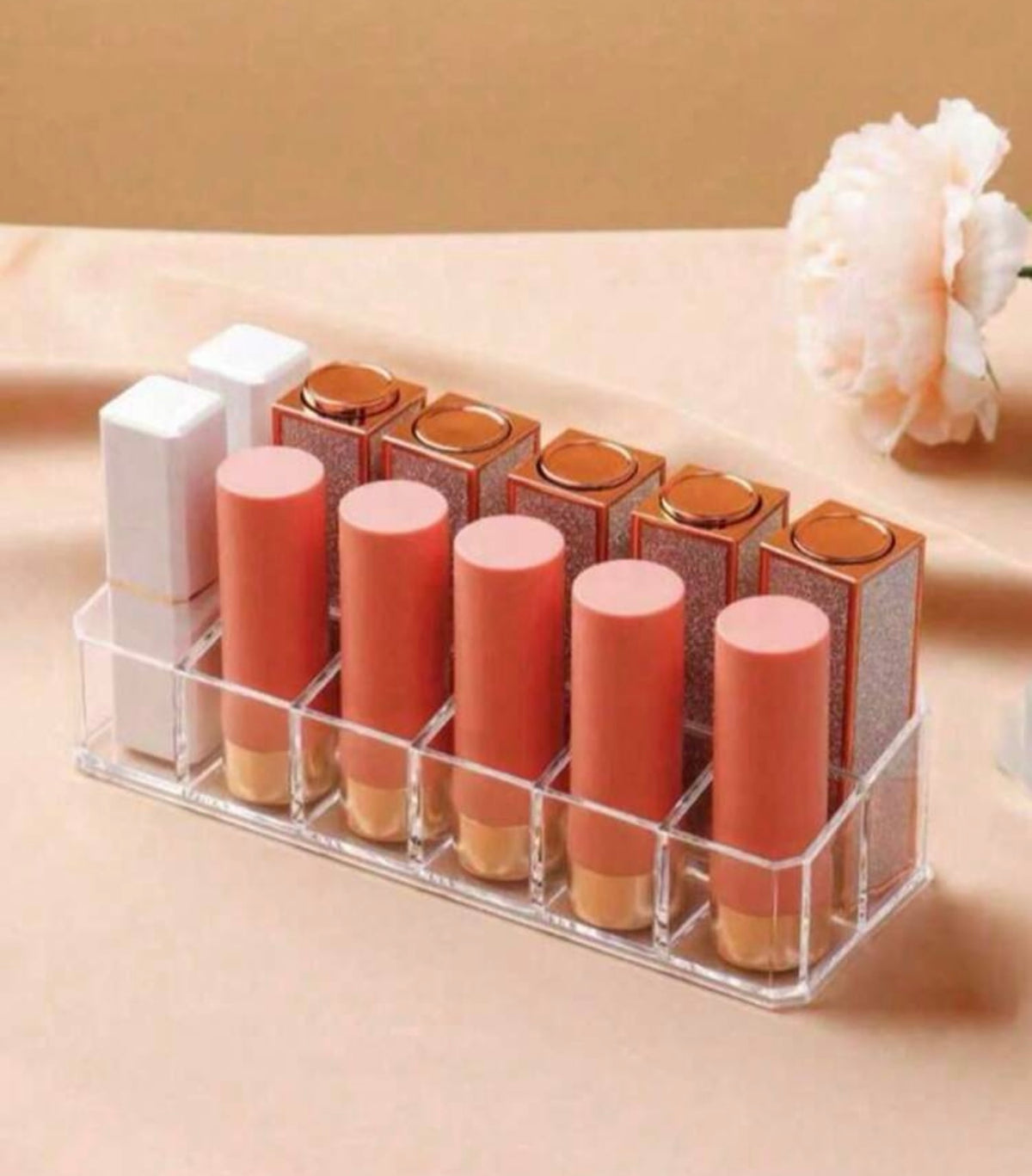 12-Grid Acrylic Lipstick Organizer